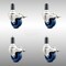 Service Caster 3 Inch 316SS Solid Poly Swivel 1-3/8 Inch Expanding Stem Caster Set Lock Brake SCC-SS316TTLEX20S314-SPUS-138-4 - alternate 1